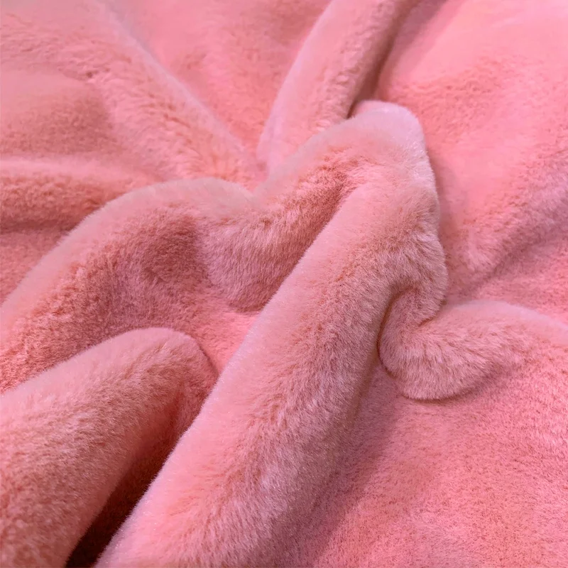 
100% polyester fashionable custom design dyeing rabbit fur for garment 