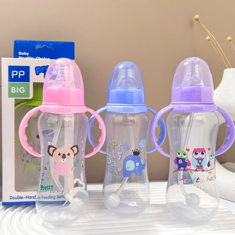 280ml Standard Mouth Pp Baby Feeding Bottle With Handle Bpa Free  Feeding Supplies Baby Bottle