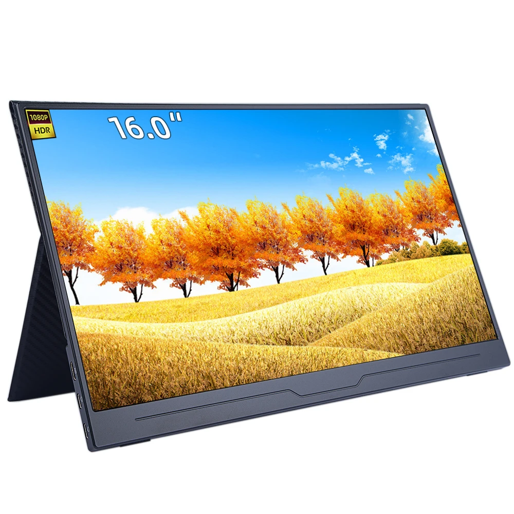 
thin 16 inch FHD IPS screen Portable LED Computer Monitor With USB Type C Mini for Phone Laptop Pc Xbox Ps4 