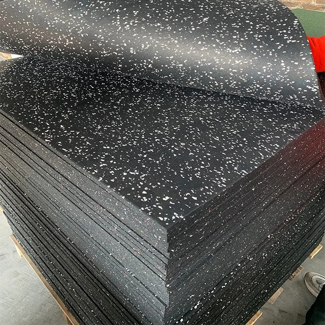 High quality gym rubber floor tile Protective rubber mat for crossfit Non-toxic recycled gym rubber flooring
