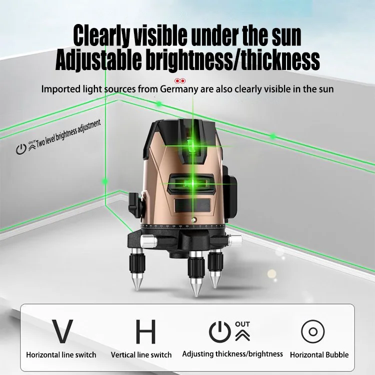 5 Lines 3 Lines Self Leveling Laser Level 360 Degree Laser Level for Construction