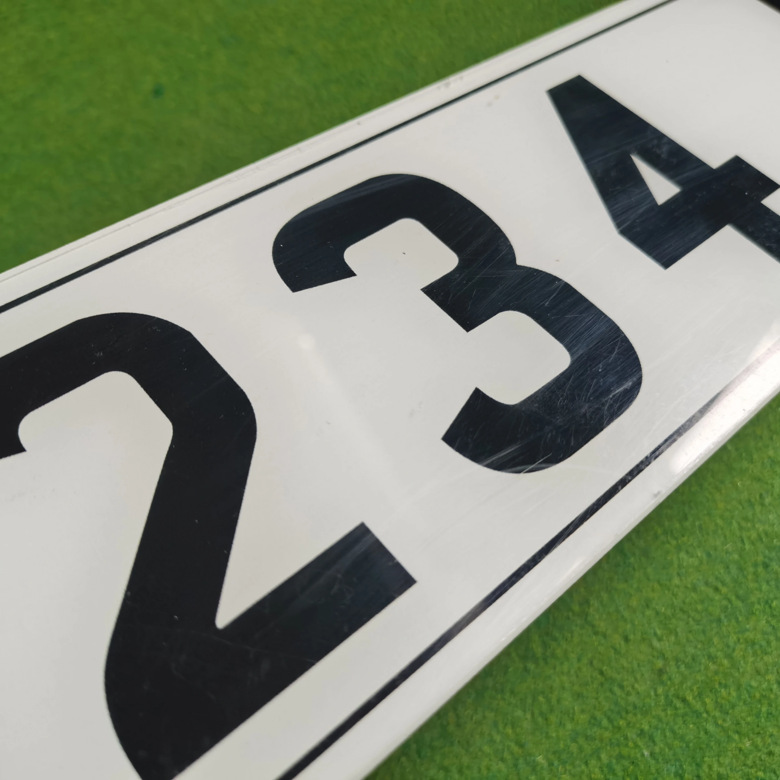 OEM Waterproof Strong Adhesive 4D BLACK Laser Cut 3mm Acrylic Number Plates Letters 3D Gel Plates