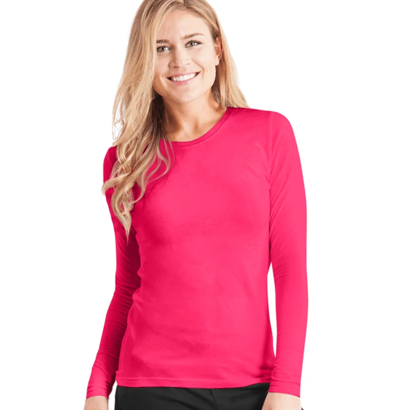 Hospital Uniform Scrub Tee Under Scrubs Custom Women's Long Sleeve Woven Lab Coat for Women Medical Scrubs Anti-wrinkle