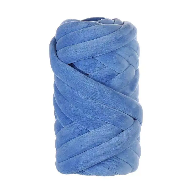 Hot sale stock D 2-5 cm fancy yarn machine washable cotton roving 100% PP cotton fiber filled tube braid hand knitting yarn
