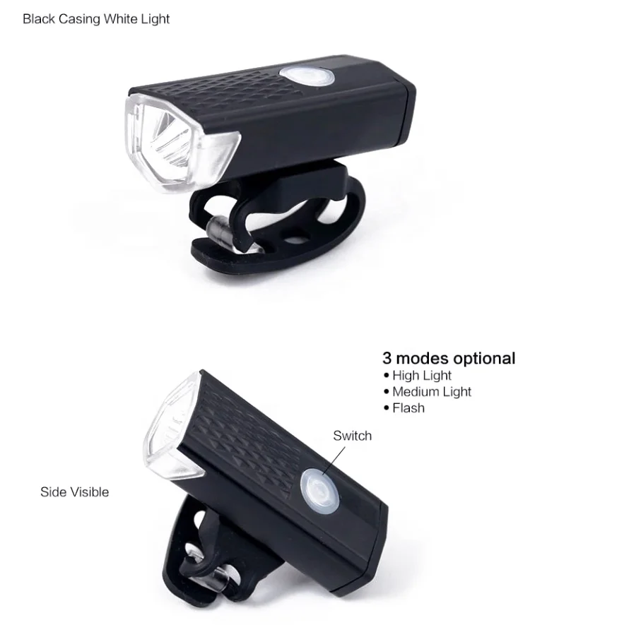  Equipment Bike Necessary Front Rear Light USB Rechargeable LED For Bicycle Outdoor
