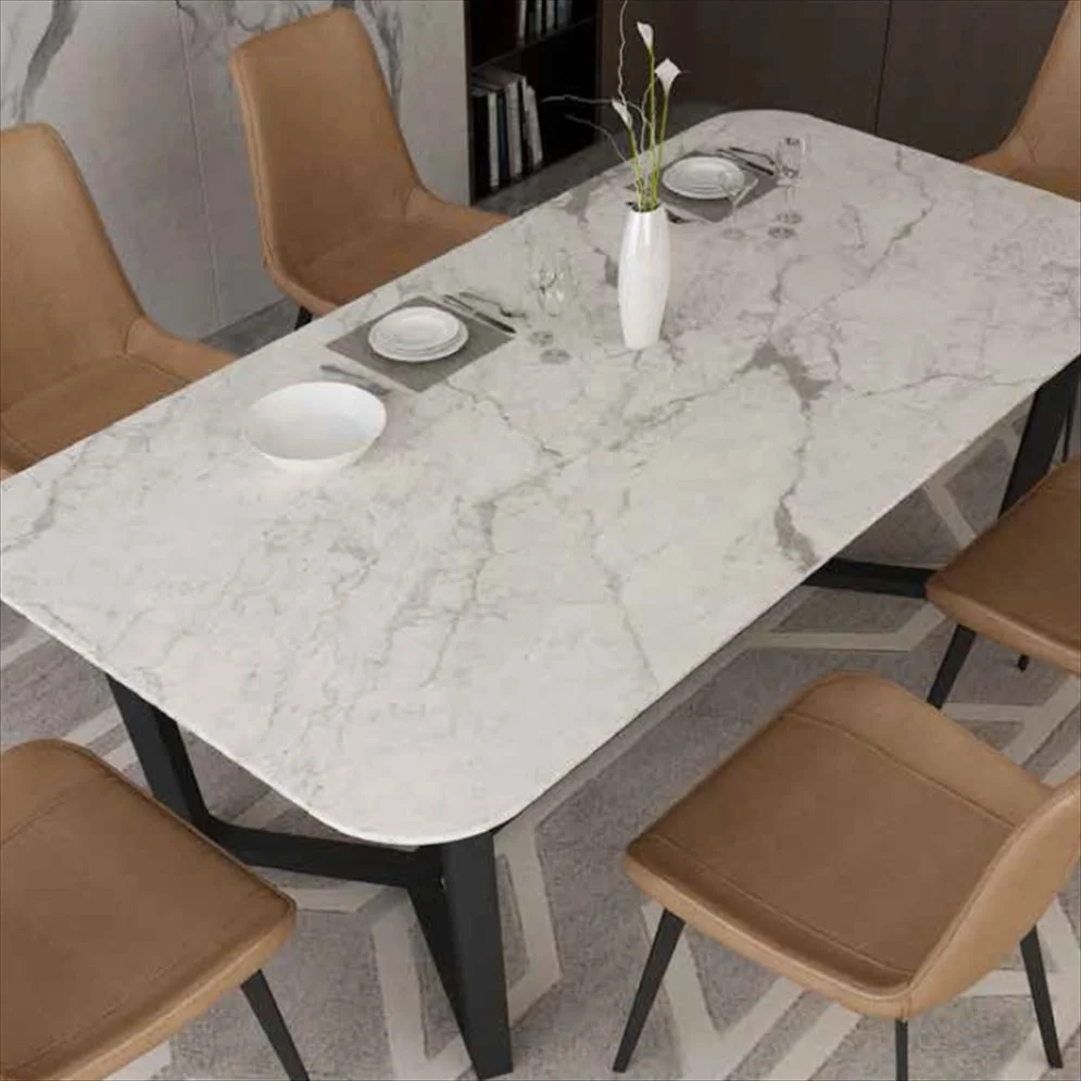 luxury Contemporary Dining Room Furniture Center Round Marble Dining Table