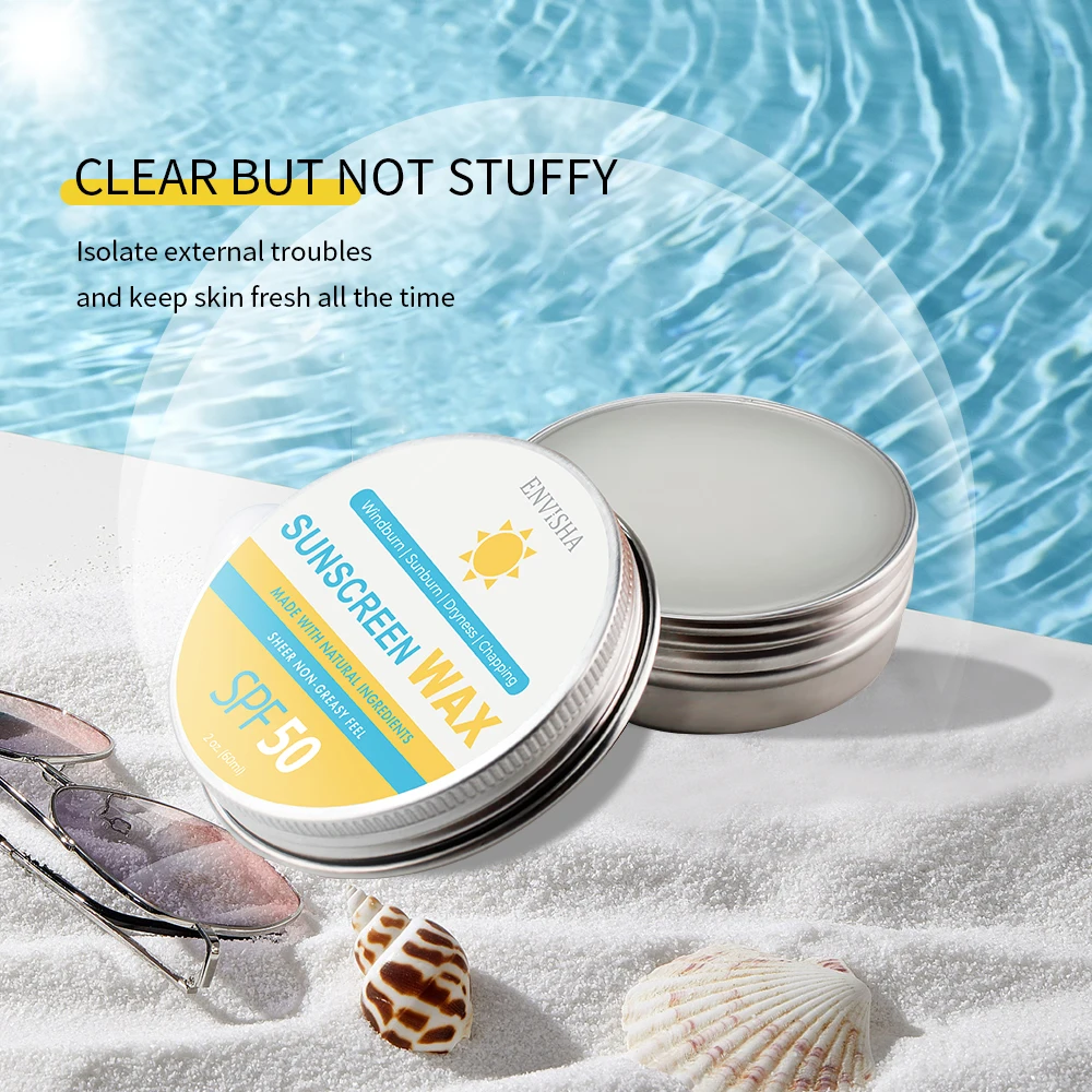 Vegan Long Lasting Portable UVA UVB Sunscreen Cream Soothing Sun Protection Balm