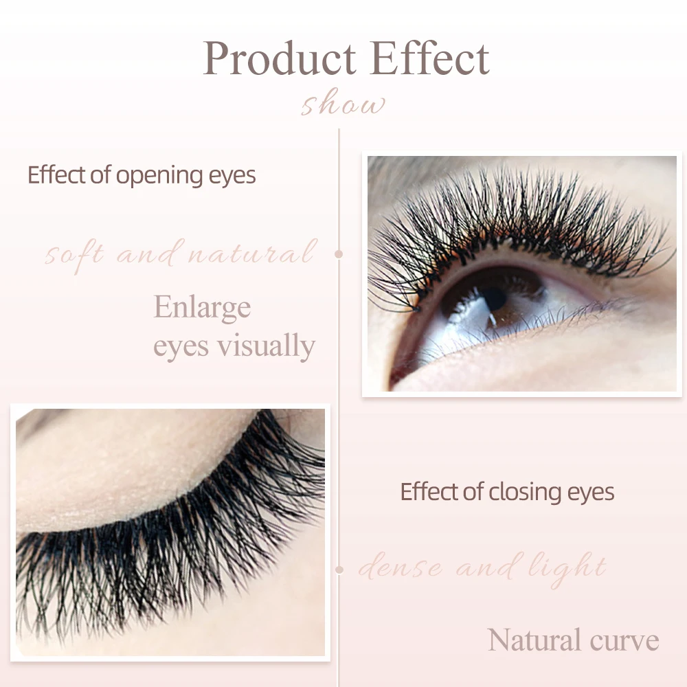 NAGARAKU 6D W Shape Eyelash Extensions Volume Pre-made Fans False Eyelashes Split Tips W shape