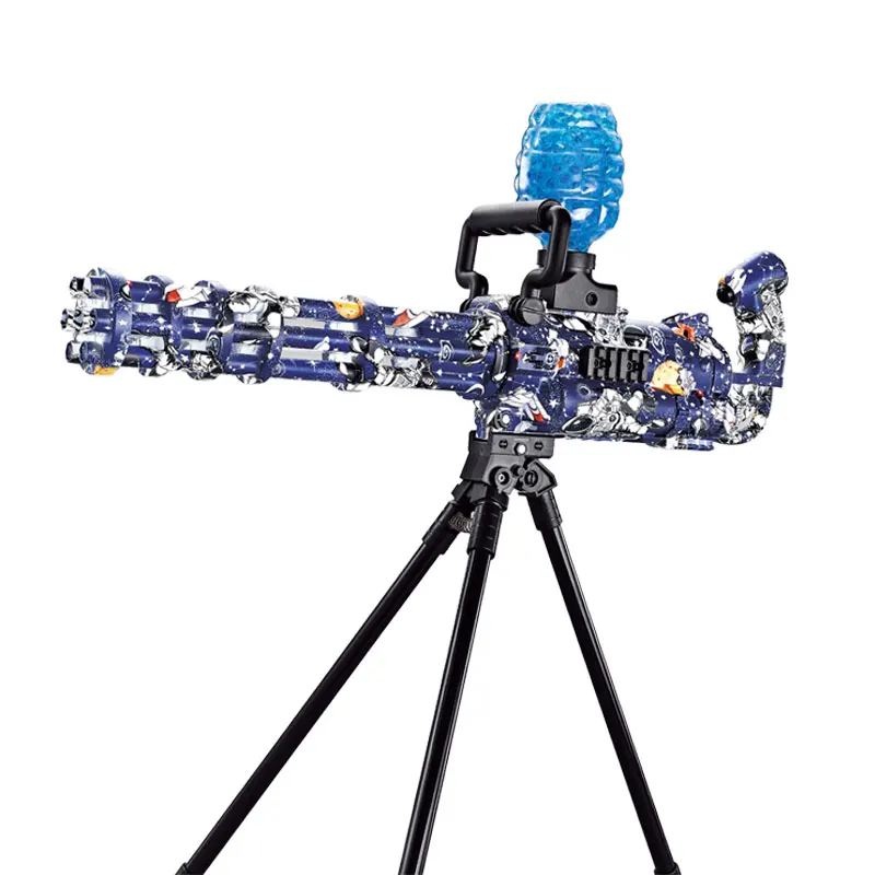 Gatling 50CM  Dual mode electric shooting Crystal pellet gun Hot sale Electric toy Outdoor water gun for children A barrage
