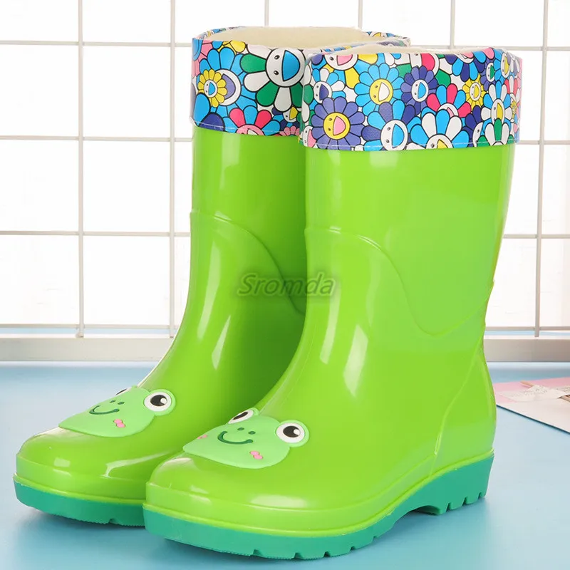 High Quality Lovely Children Rainshoes PVC Rain Boots Plastic Waterproof Rainboots