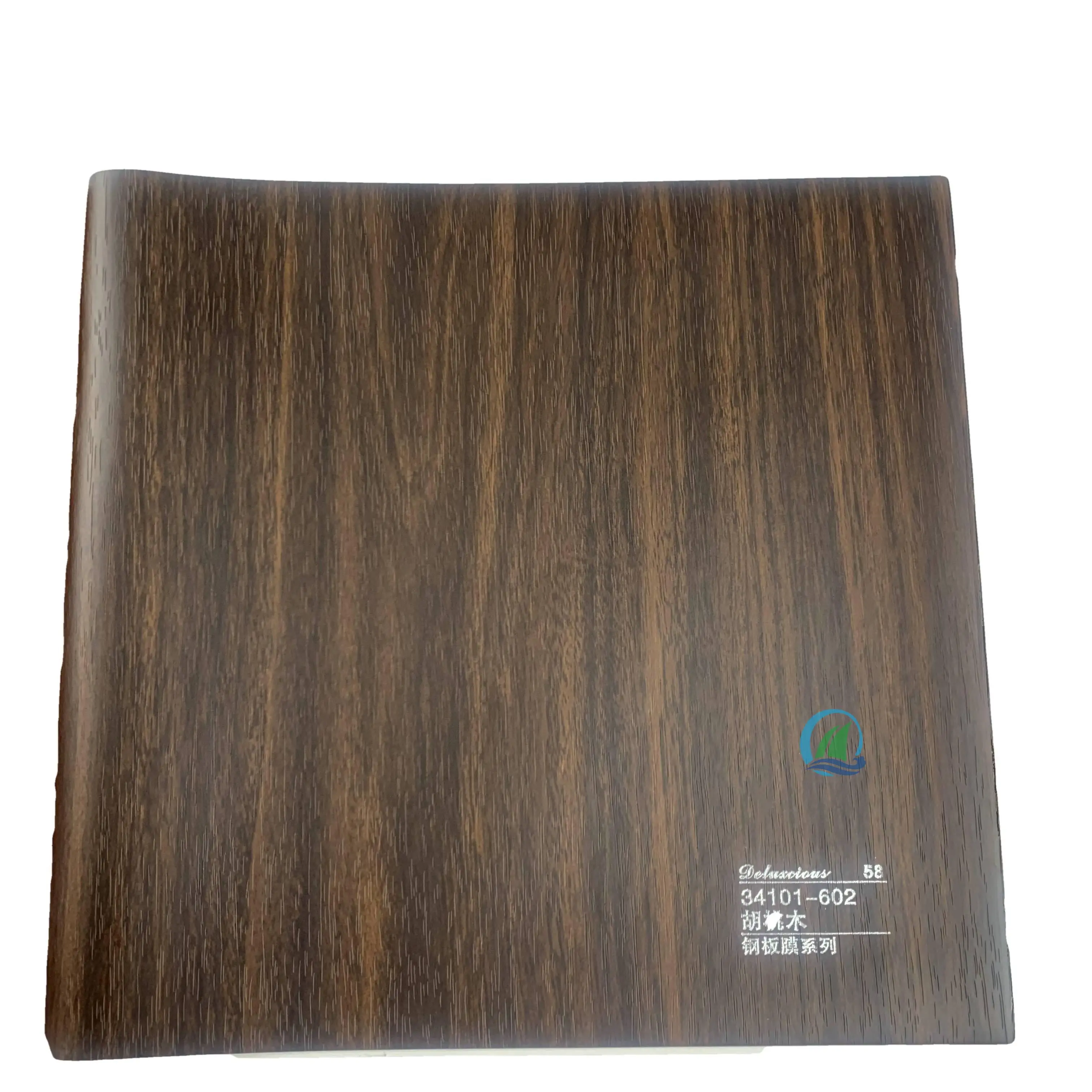 qifan black Juglans regia wood board using for  for decorate/door/cabinet pvc/pet coating plates panel galvanized steel coils