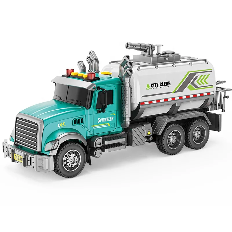 Best Seller Boy 6 Years Old Gift Friction Toy Cars,1/10 Friction Spray Water Truck Toy With Light,Music,Spray