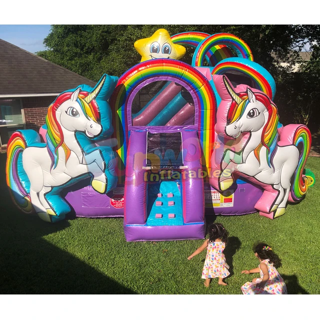Unicorn commercial bounce houses Inflatable Bouncer bouncy castle