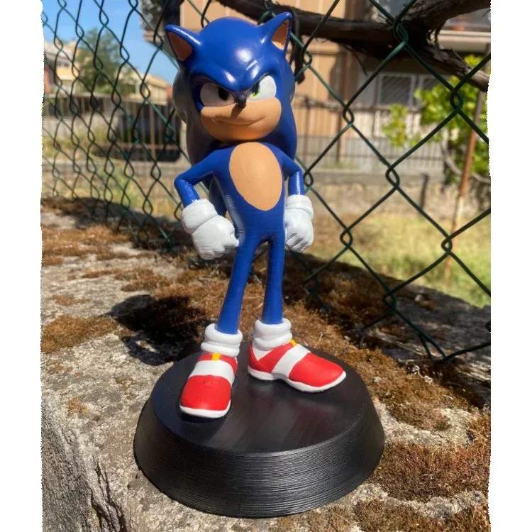 Custom Life Size Cartoon Statue Fiberglass Sonic Statue Resin Blue Hedgehog Sculpture For Decoration