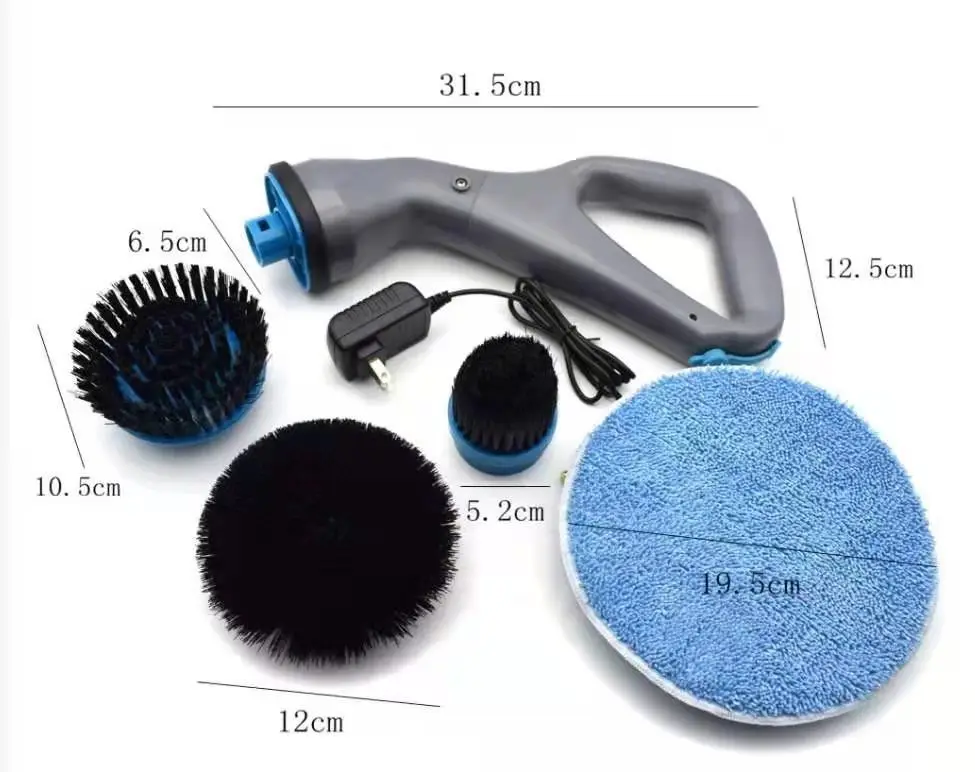 hot selling on product electric cleaning brush 3-in-1 grey clean the brush bathroom floor brush