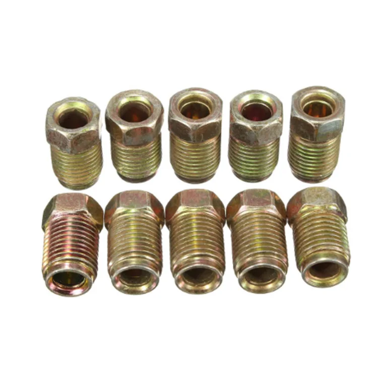 Factory Processing Custom Non-standard Zinc Steel Brake Tube Round Coupling Nuts External Thread Hexagon Tube Nut