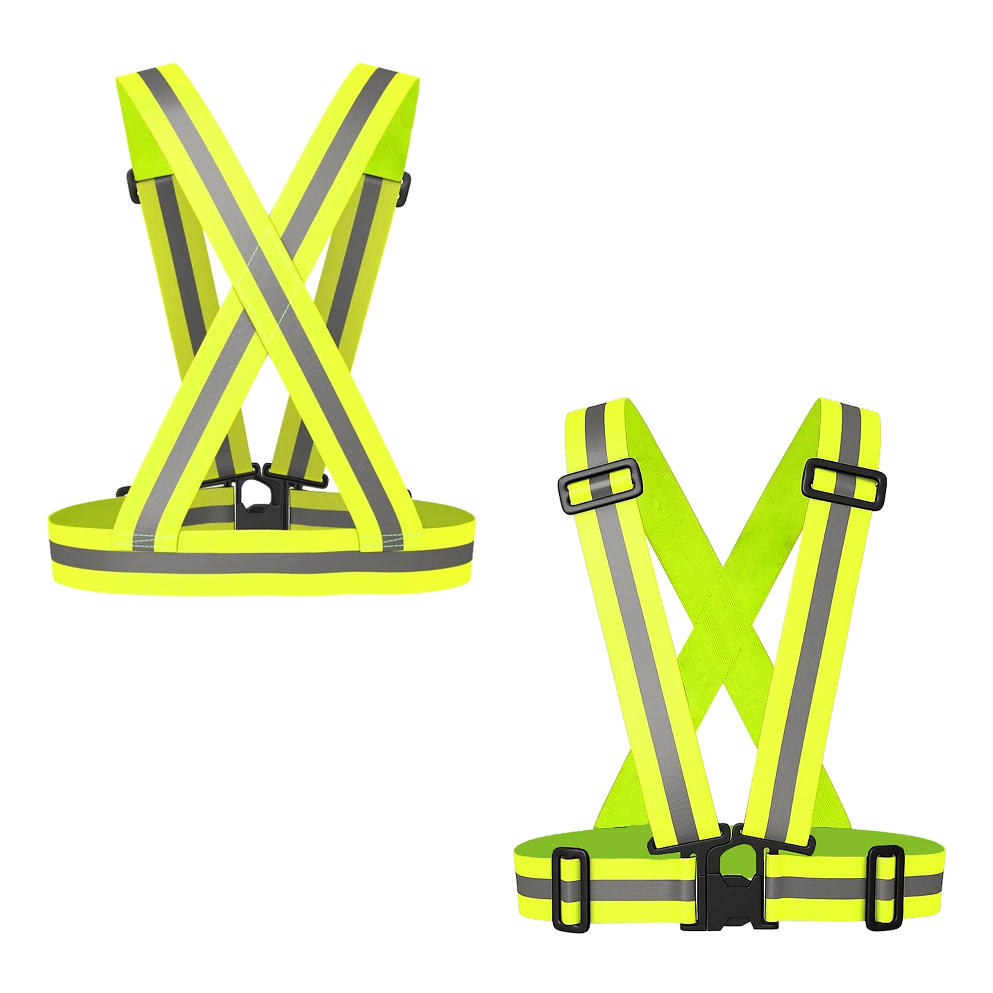 High Visibility Lightweight Night Running Cycling Belt Wholesale Adjustable Multiple Color Reflective Safety Belt Vest 4cm Width