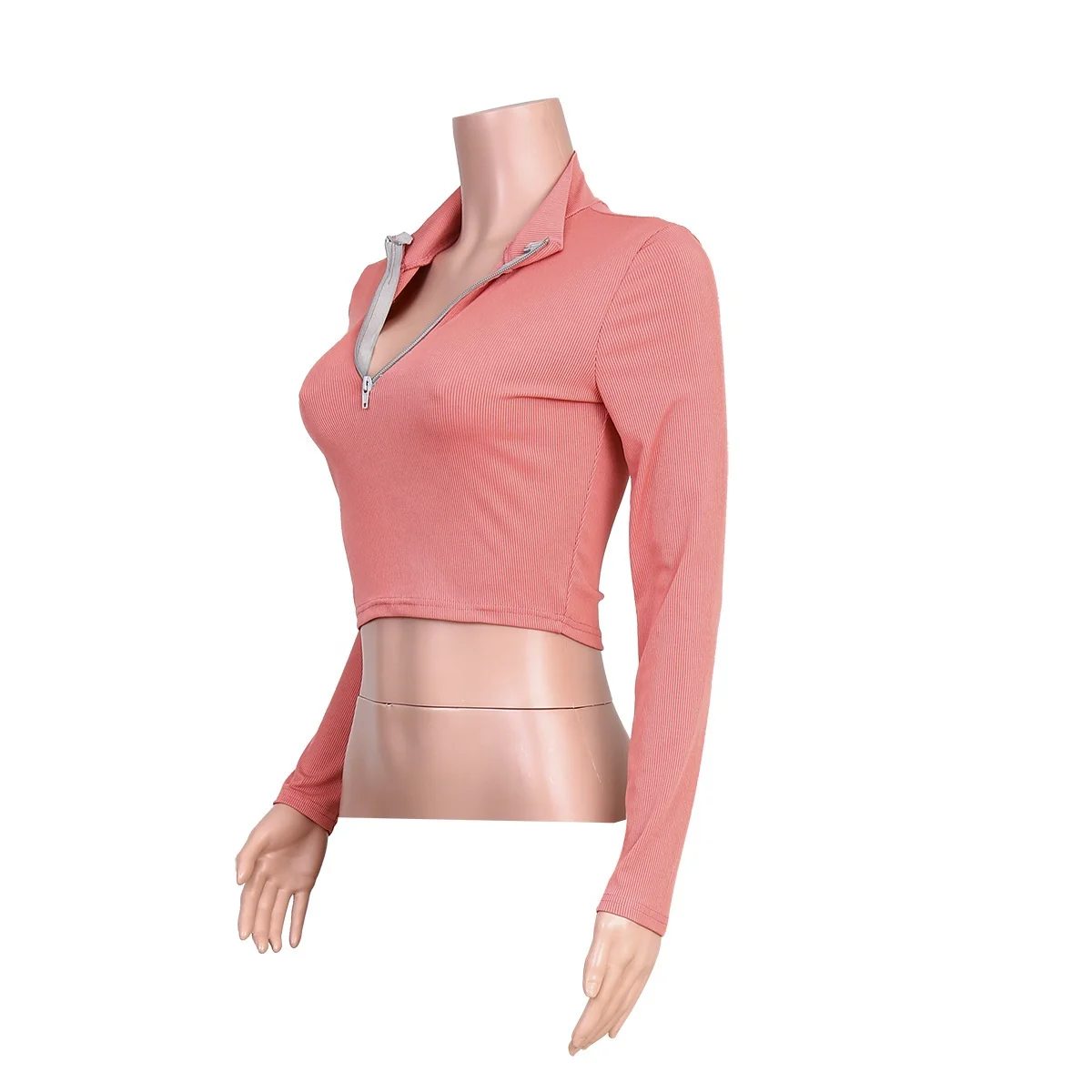 Designer streetwear sweet knit tshirt for girls fashion women long sleeve crop tops blouses ladies