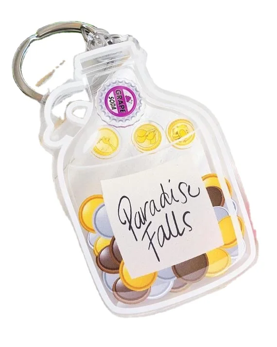 Hot sale Acrylic Shaker Charm Promotional Gift Customized Plastic Personalized Custom Creative Acrylic Shaker Keychain