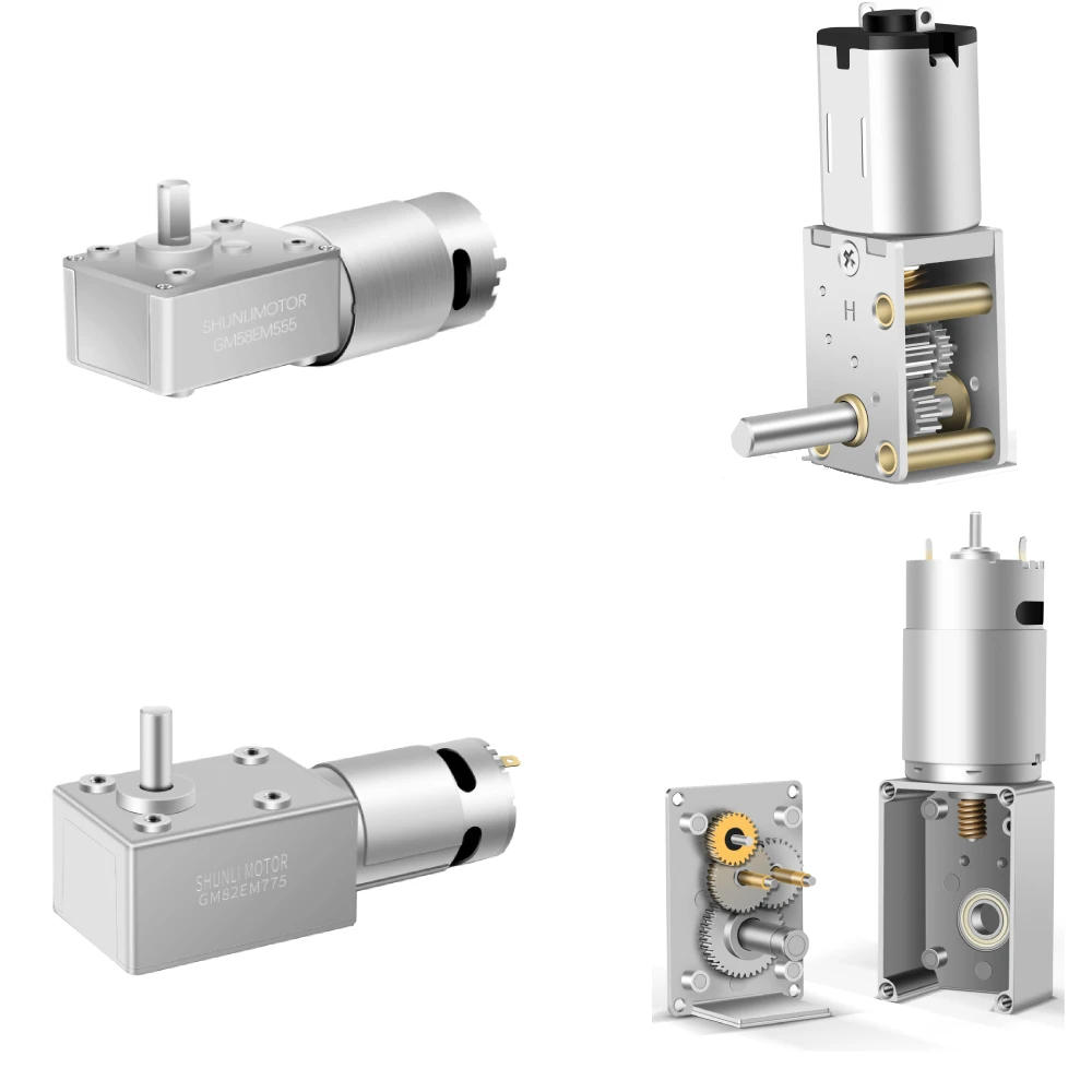 Shunli Custom Hotec Htwog58a1260 Worm Gear Motor Motor Reductor Worm n20 Worm Gear Box 12 Volt Dc Motor