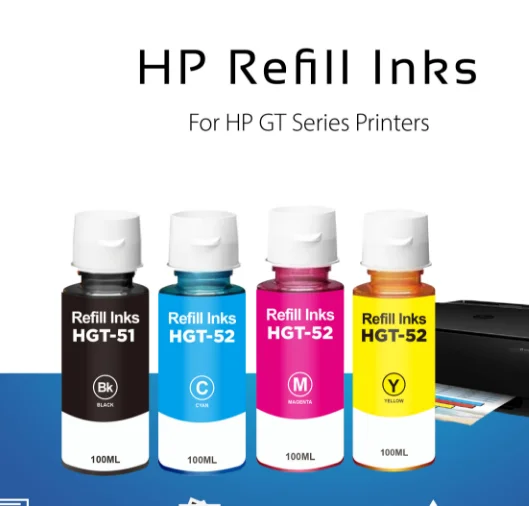 70 мл 90 100 для струйного принтера HP серии GT с новейшим соплом от завода чернил марки ISO9001 ISO14001 SGS ROHS AAA