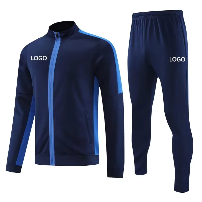 custom training jogging embroidery tracksuits Winter training jerseys Football club long-sleeved suits soccer tracksuit for men