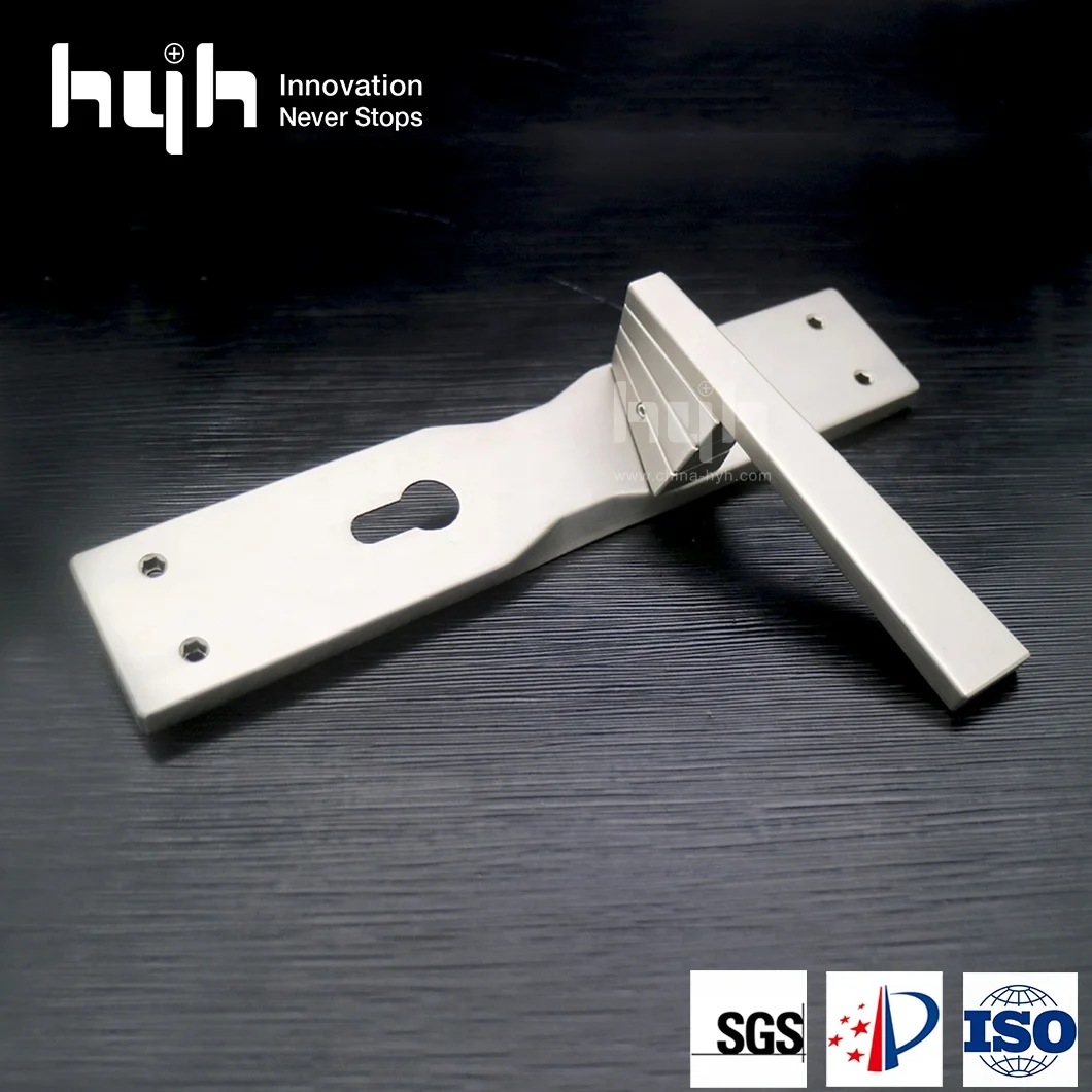 Guangdong-hyh Hardware Morocco Security High Quality Plate Door Handle, Hot Sale Door Handle On Plate