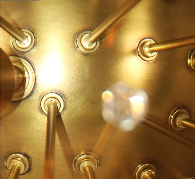 Modern Indoor Living Room Restaurant Hotel Metal Branch With Crystal Chandelier From Zhongshan