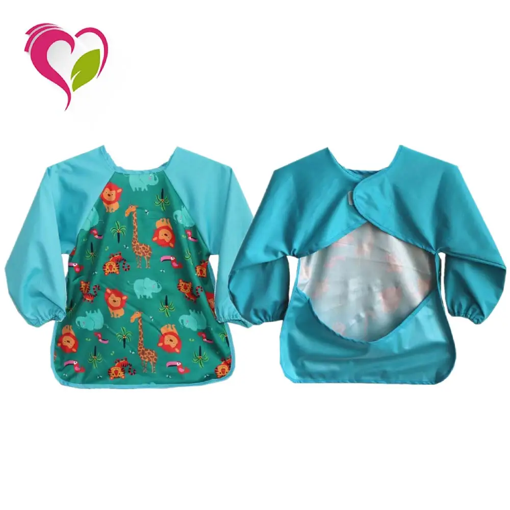 Baby Bib Long Sleeve Waterproof Baby Polyester Plastic Apron Baby Feeding Apron