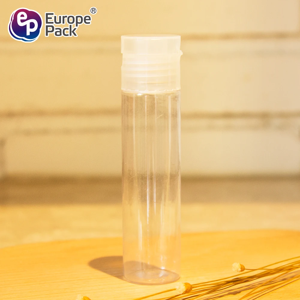 Candy packaging plastic round container snack jar 53ml Clear Plastic Jar PET material use for snack