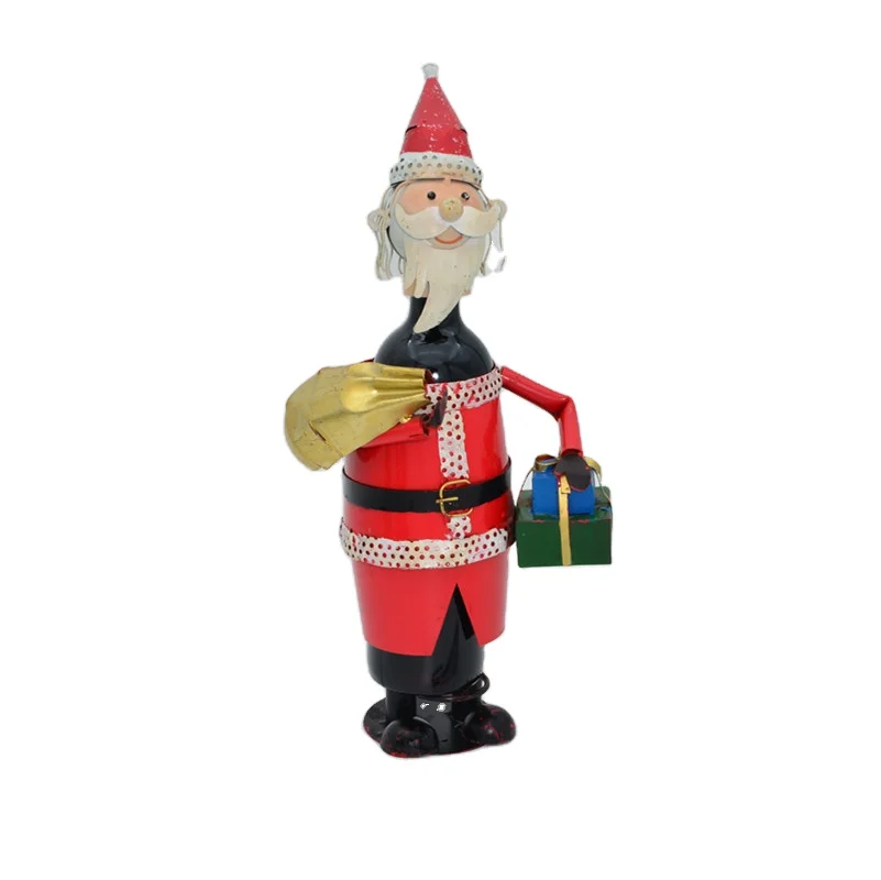 
Hot Sell Christmas Decorative Wine Rack Santa Claus Bottle Holder 