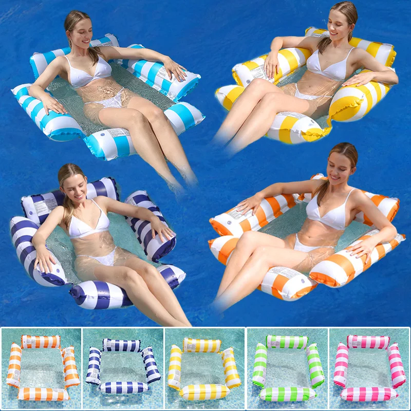 Hot selling inflatable swimming water hammock float water hammock chair with 4 tubes