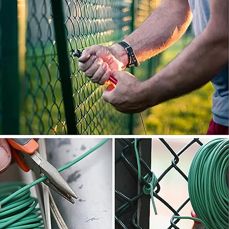 Durable 1mm 2mm 3mm PVC Coated Galvanized Steel Wire 0.5-2mm Garden Soft Tie Flexible Wire Tie Plant Support Wire Twine