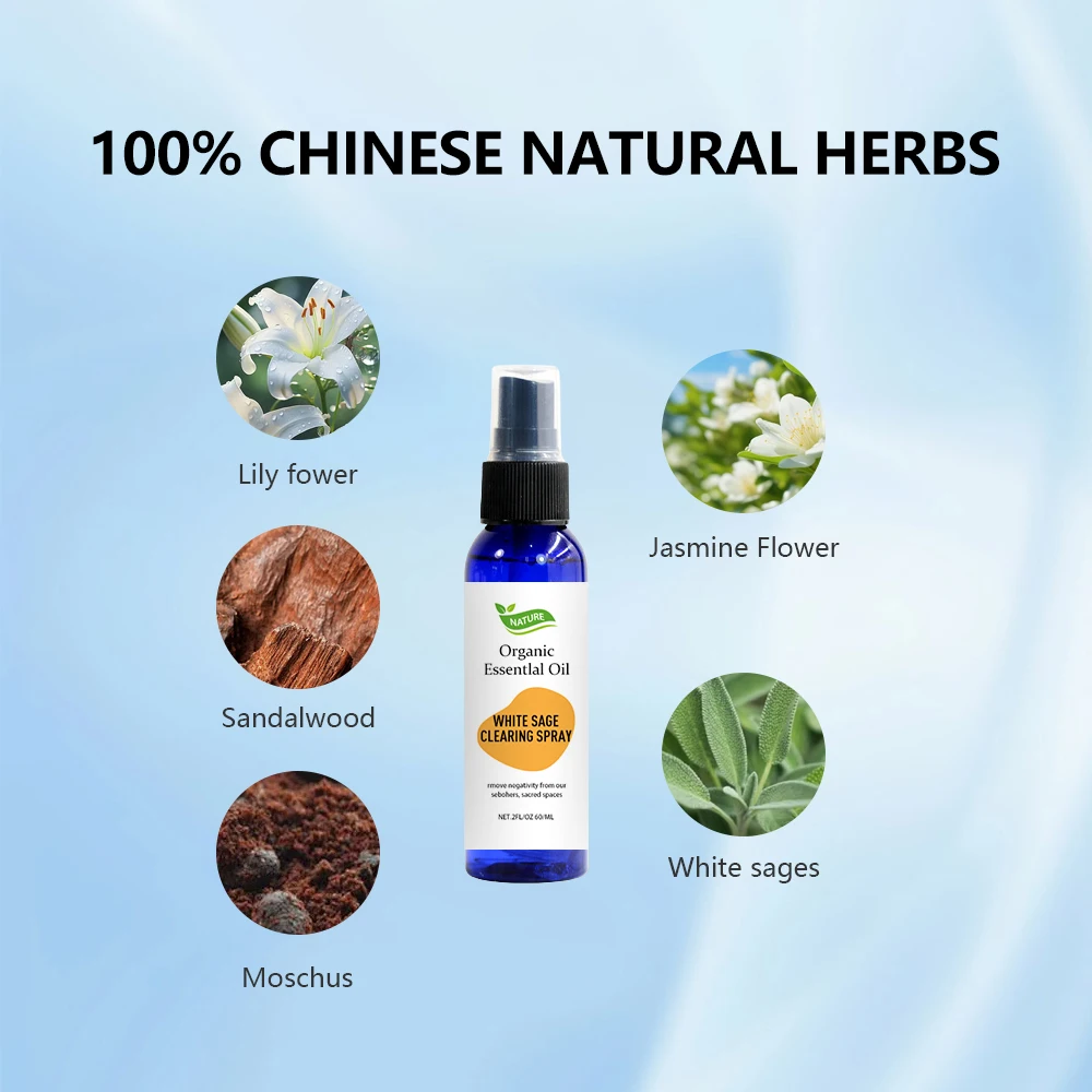 Facial Mist Spray Skin Balance Vitamin Neroli Sandalwood Frankincense White Sage