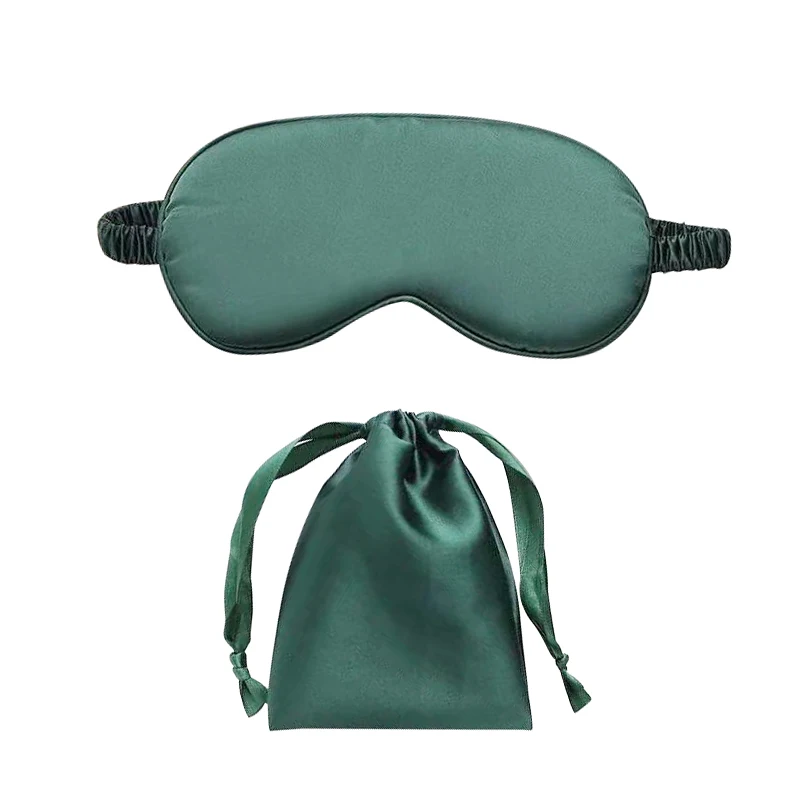 Custom Print Satin Silk Eyemask Sleeping Private Label Eye Mask with Pouch Kit
