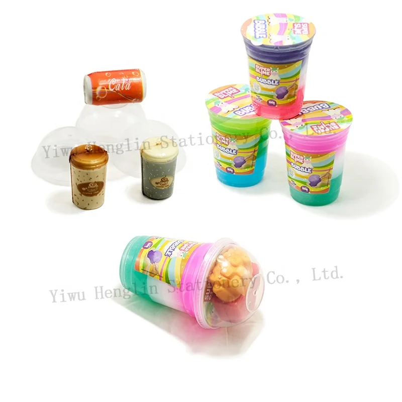 Hot Sale Slime &kits supply wholesale barrel slime color change glitter jelly slime with foam toy for kids ASTM EN71 CE