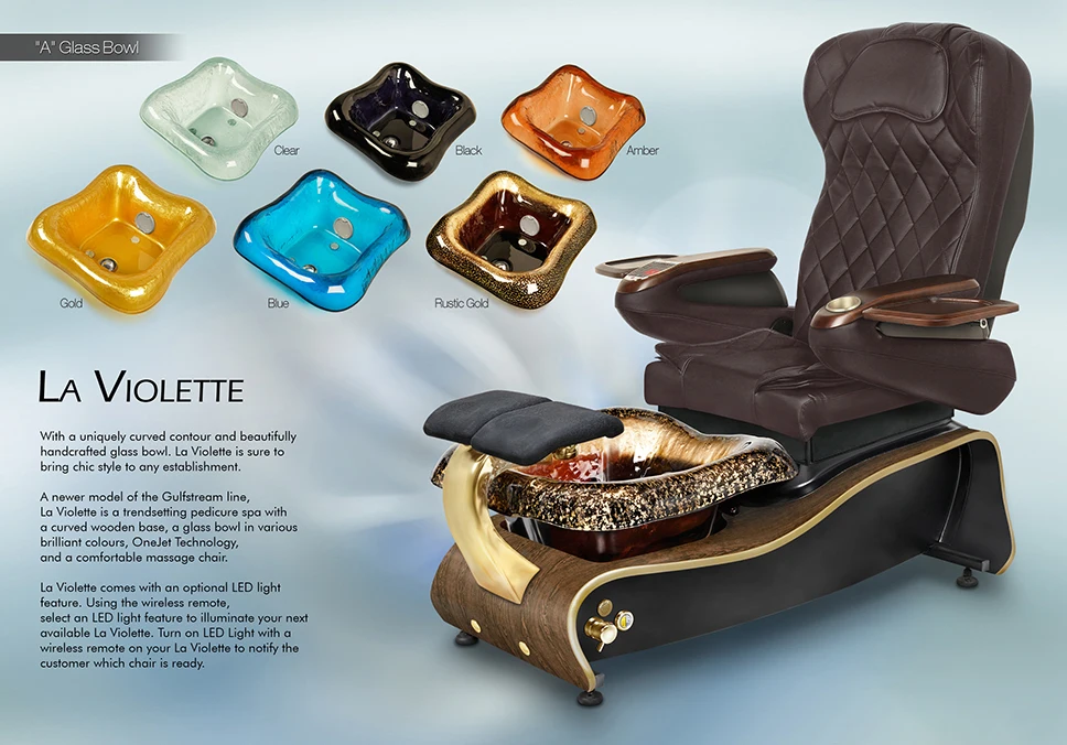 Modern Nail Luxury Beauty Salon Pipeless Whirlpool Foot Spa European Touch Massage Manicure Synthetic Leather Pedicure Chair