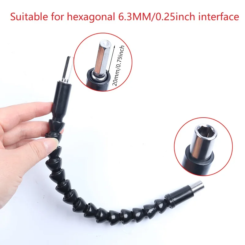 Flexible Shaft Drill Bit Extension Holder, Link For Electric drill extension rod, Hex Screwdriver Soft Shaft Driver Extend Rod