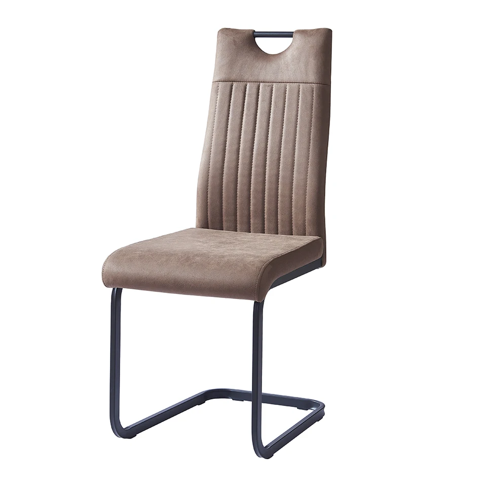 OKAY Modern Pu White z shape Black Dinning Italian Woven Brown Real Leather Dining Chair For Dining Room
