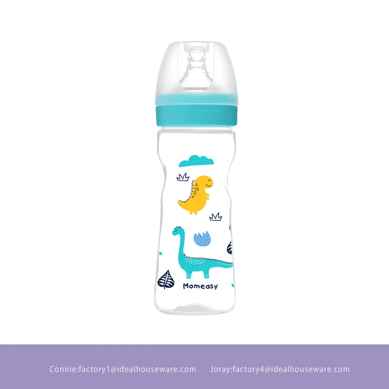 
MOQ One Carton factory directly supply Baby 240ml/oz wide neck PP feeding bottle 