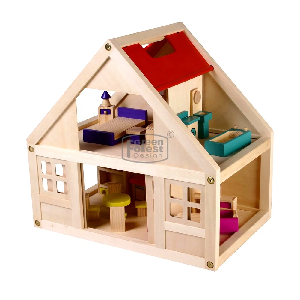 Wood Prefabricated Houses and Villas Wooden House Toy