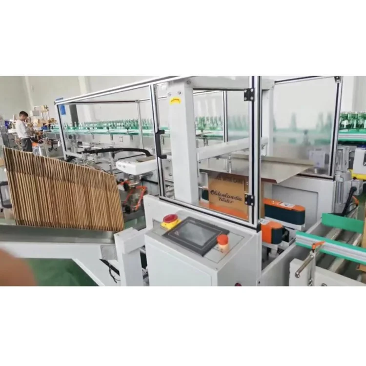 Factory direct sales  Automatic Vertical unpack carton packing box machine Tape back sealing machine