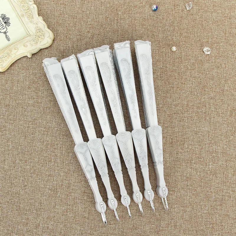 Hot Sale Fashion Foldable Cloth PS Hot Stamping Plastic Bone Handfan Nice Sex Lace Hand Fan for Wedding Gift