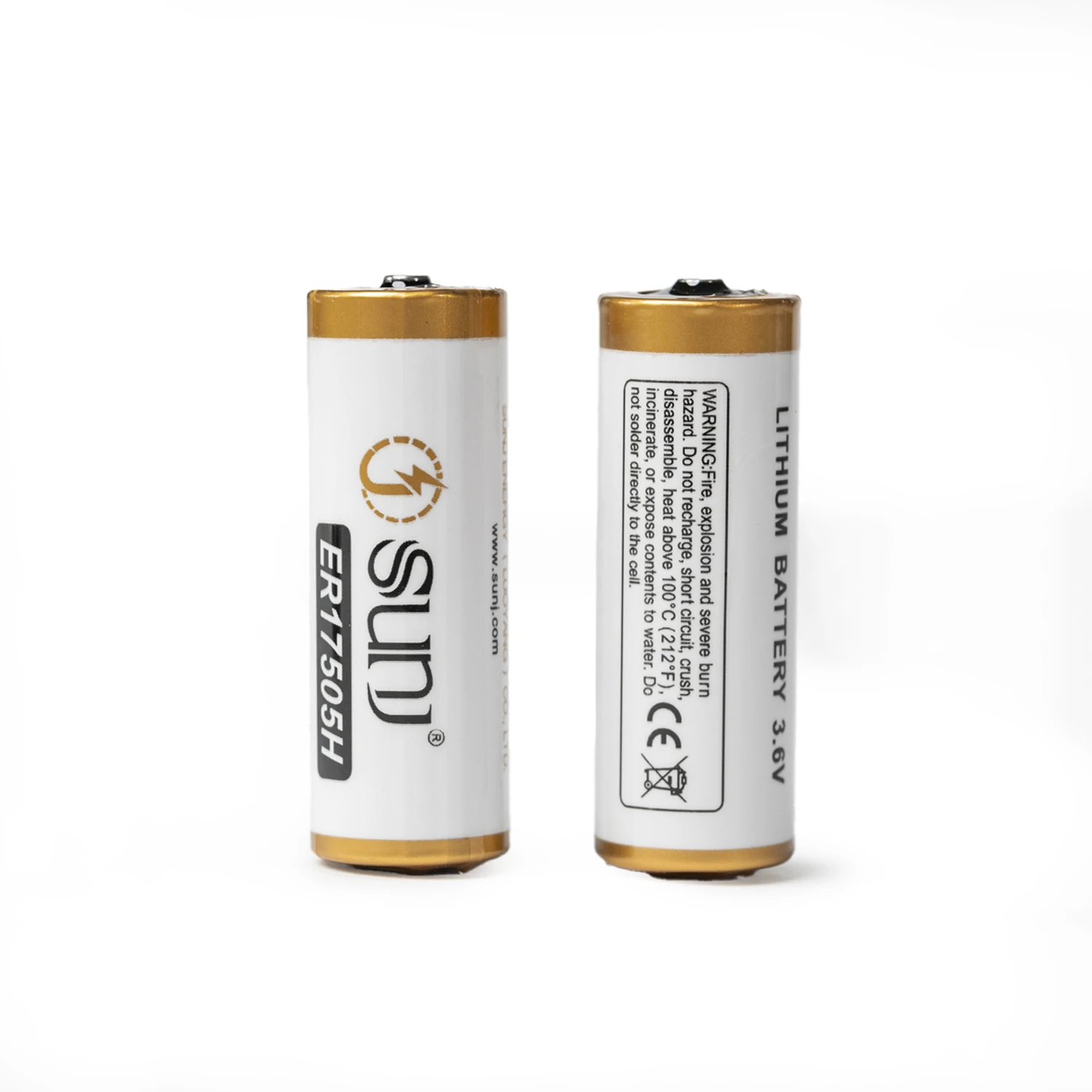 3.6V Lithium Primary Battery Cylindrical LS17500 ER17505H lisocl2 battery 3600MAH for Consumer Electronics water meter battery