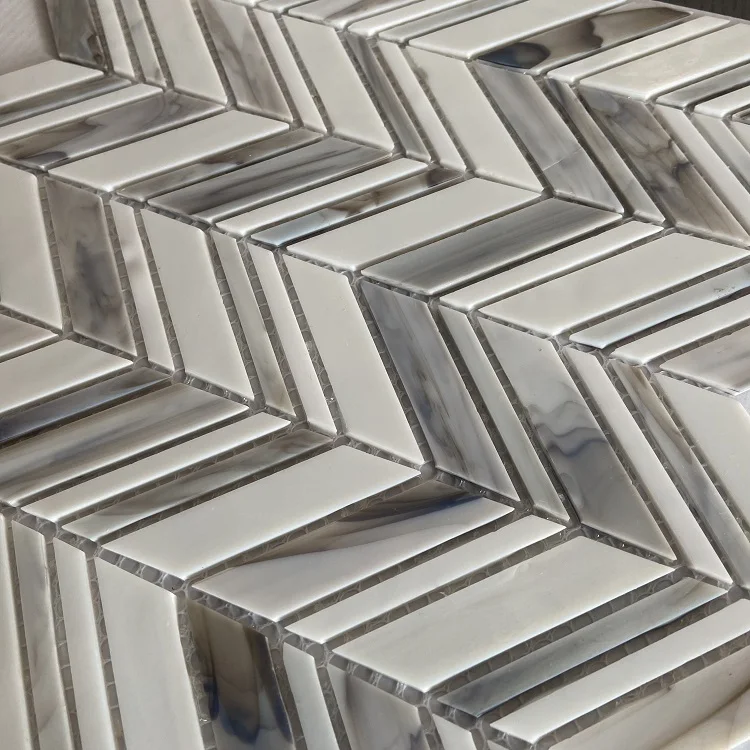 Wall arts Kitchen backsplash tile mosaic wall Board mixed-color mosaic tiles luxury bathroom tiles mixed glass mosaic