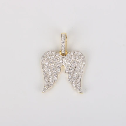 newest style 925 silver angel wing pendant hip hop costume jewelry