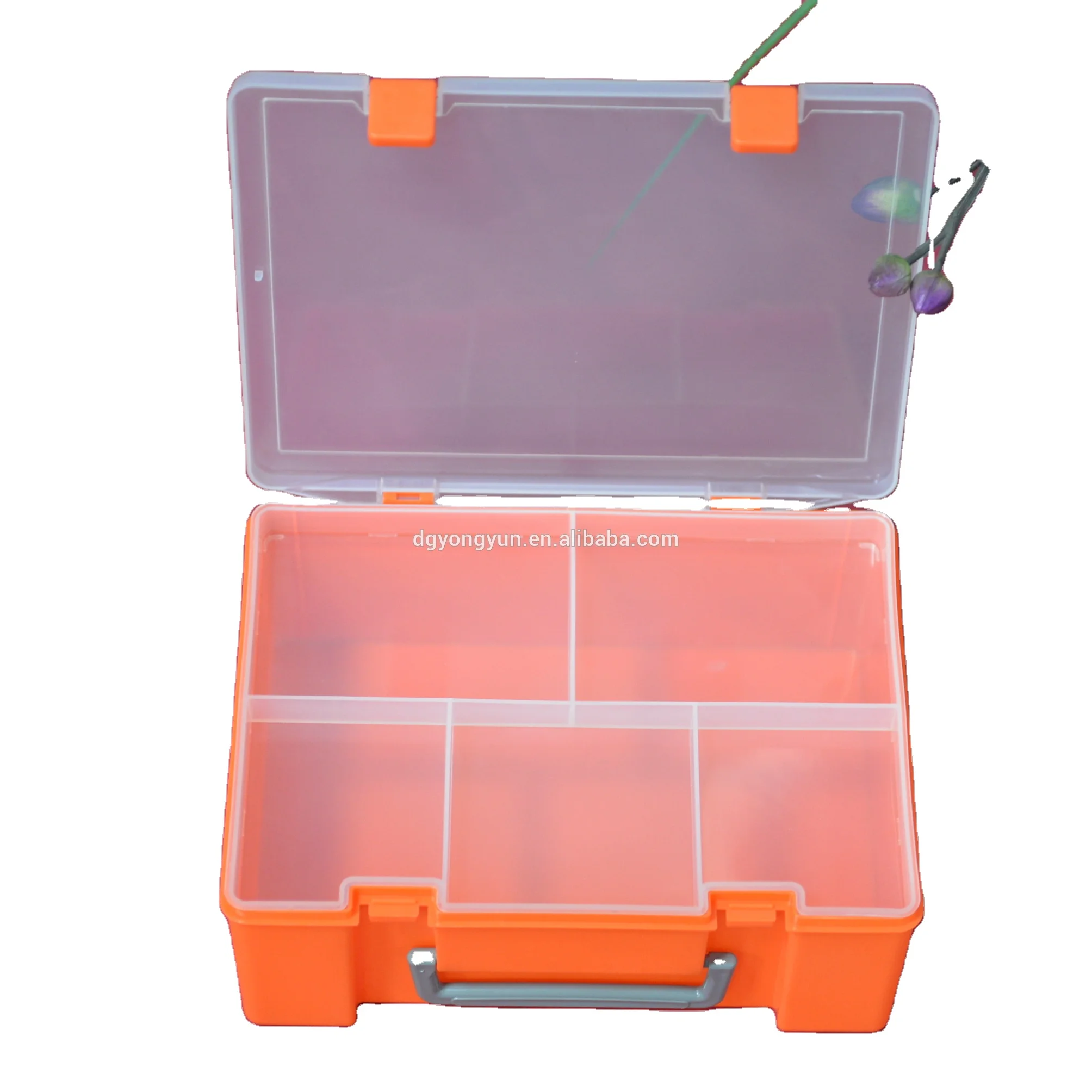 Wholesale high capacity plastic storage box organizer with tray tools container