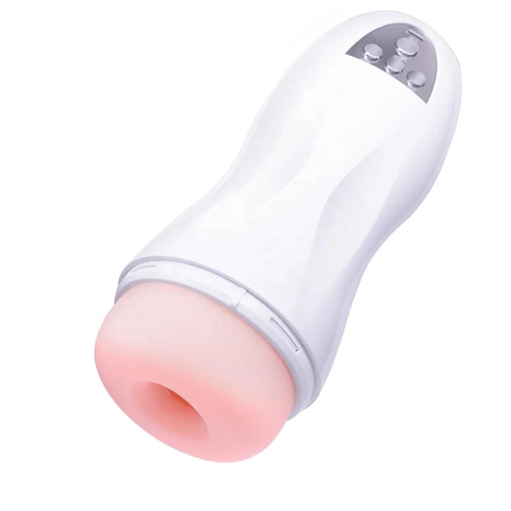 Original Silicone Realistic 3D Texture Vaginal Mouth Electric Male Masturbator with 7 Powerful Thrusting Modes Sex Toys for Men