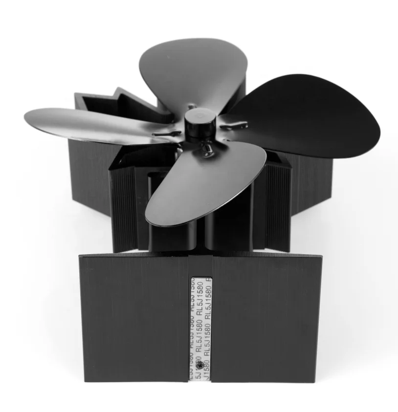 Liank Winter Indoor Home Heater Gas Fireplace Heat Powered 4 Blades Exhaust Top Fan For Wood Burning Pellet Stove