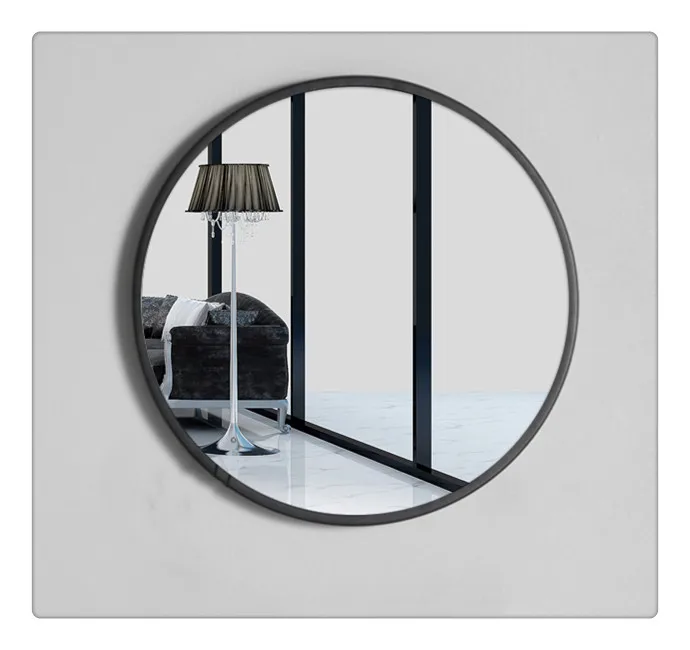 Wholesale luxury Home Decor big large Gold Round Shape circle Metal Frame Decorative bathroom Wall Mirror miroir espejo spiegel